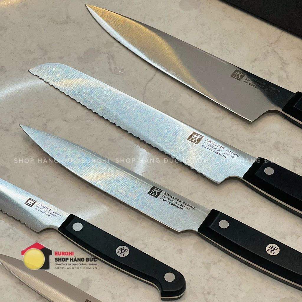 Bộ dao tự mài Zwilling Gourmet cao cấp 7 món (xám)