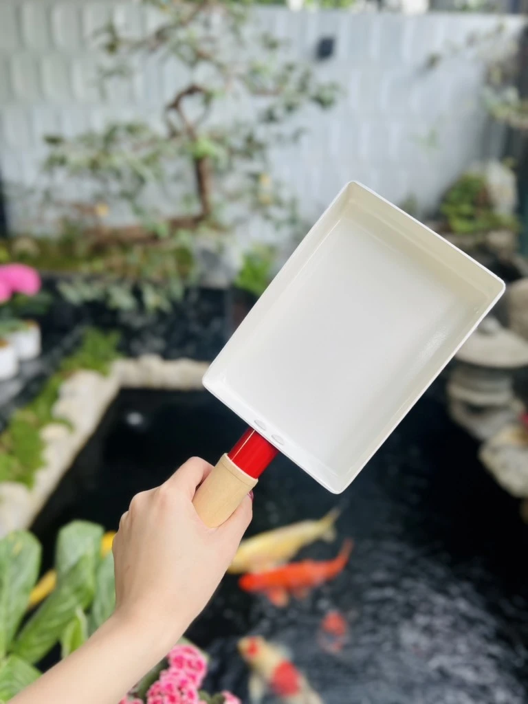Chảo chiên trứng cuộn chống dính Ceramic Todaii cán gỗ (17x12cm)