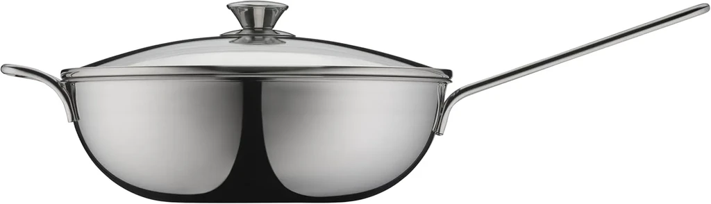 Chảo inox WMF wok sâu lòng nắp kính 30cm 0792336040