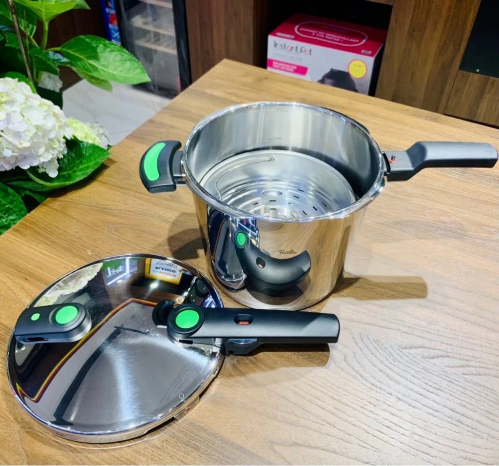 Nồi áp suất Fissler Vitaquick Green 6L (kèm xửng hấp)