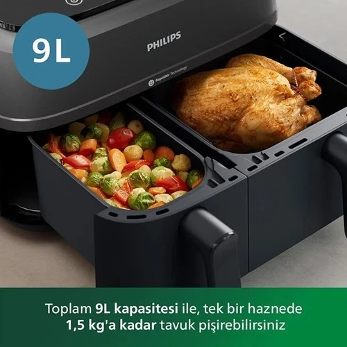 Nồi chiên không dầu 2 ngăn Philips NA352/00