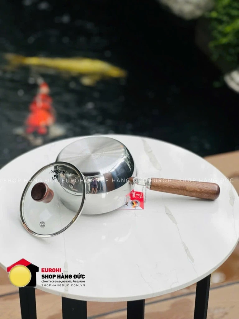 Quánh inox Kalpen có miệng rót 14cm (RM14)