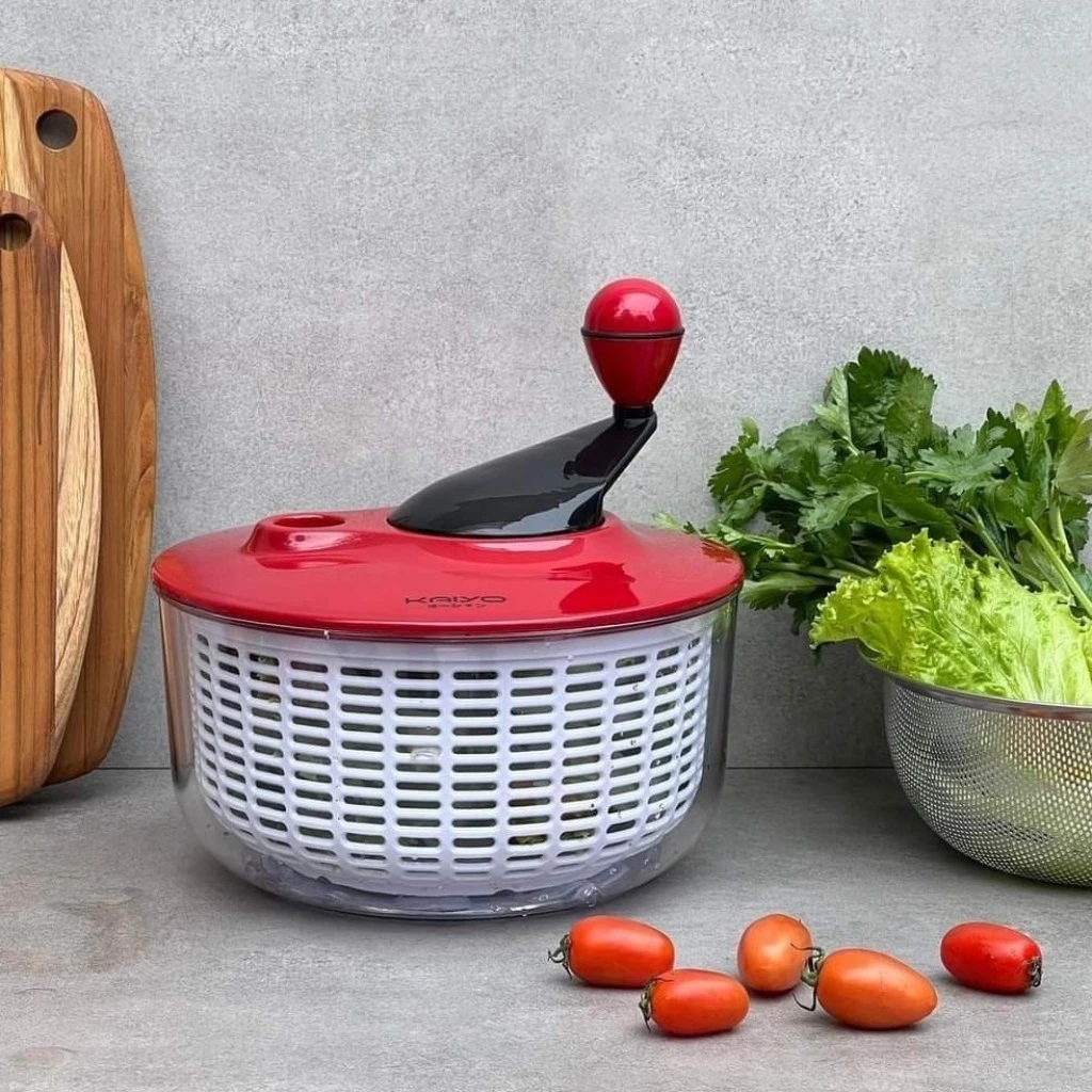 Rổ quay rau li tâm Kaiyo màu đỏ 5.5L