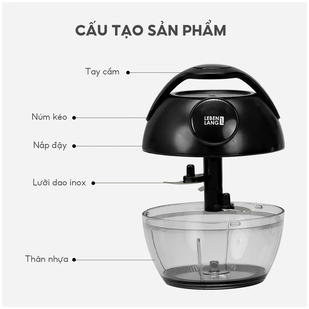Xay tỏi Lebenlang LBL3777-170ml