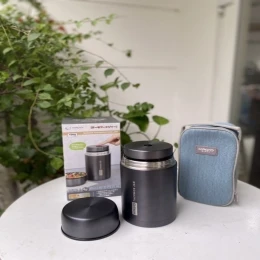 Bình ủ cháo Kaiyo 1L màu ghi 8936212083451