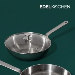 Chảo sâu lòng Edelkochen Vola Collection 28cm inox 316 có nắp màu xanh