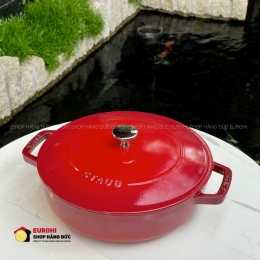 Nồi chảo gang Staub Chistera 24cm 2.75L màu đỏ (12612406) / 1033419