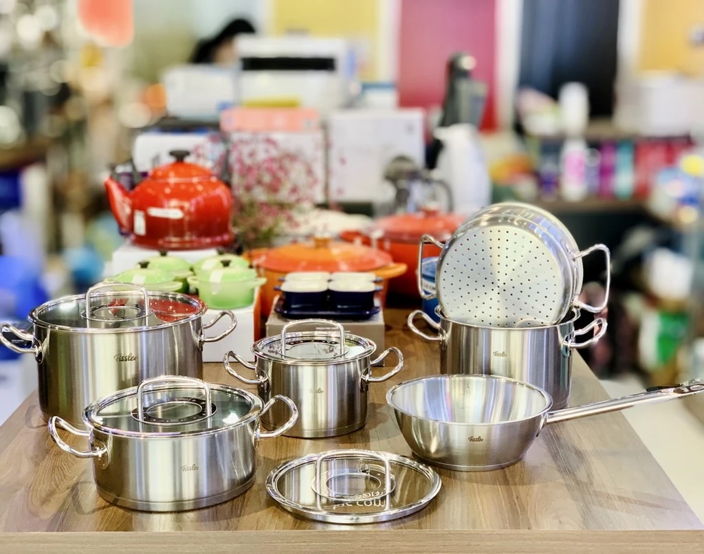 Bộ nồi Fissler Original Profi 6 món (có xửng hấp)
