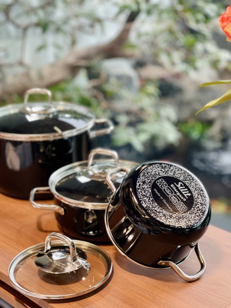 Bộ nồi Silit Elegance Line 4 món màu đen