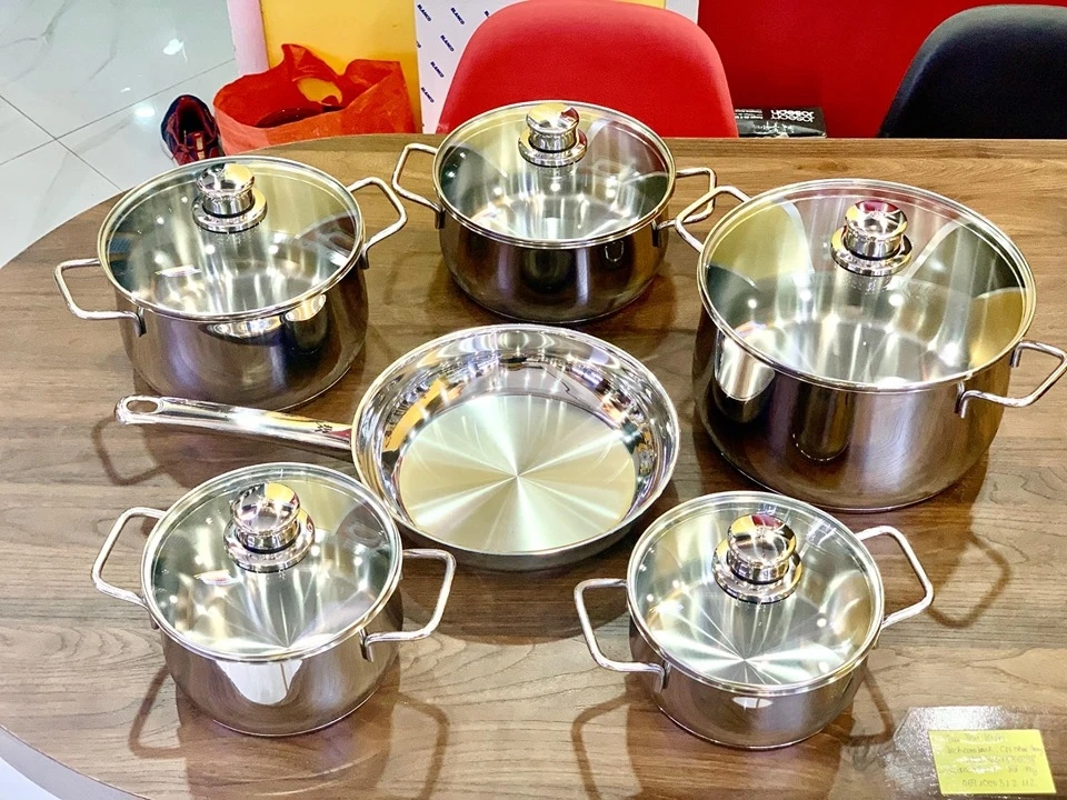 Bộ nồi Wmf Diadem Plus Set 6 món (có chảo inox)