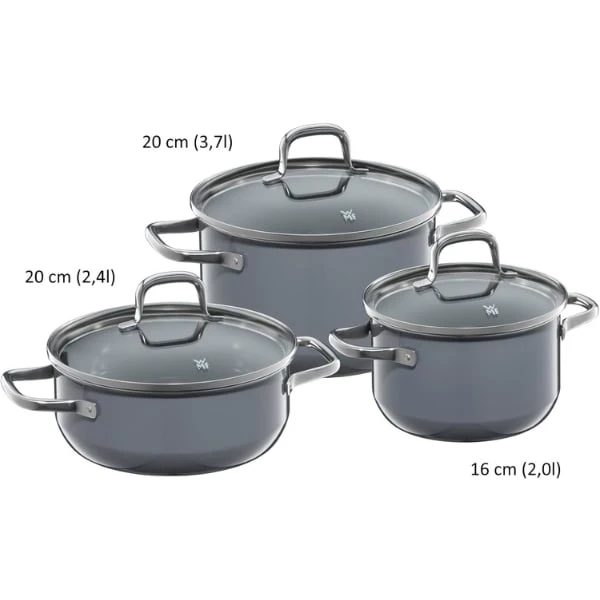 Bộ nồi WMF Fusiontec Essential Blue Berry 3 món - Made in Germany (0516995290)