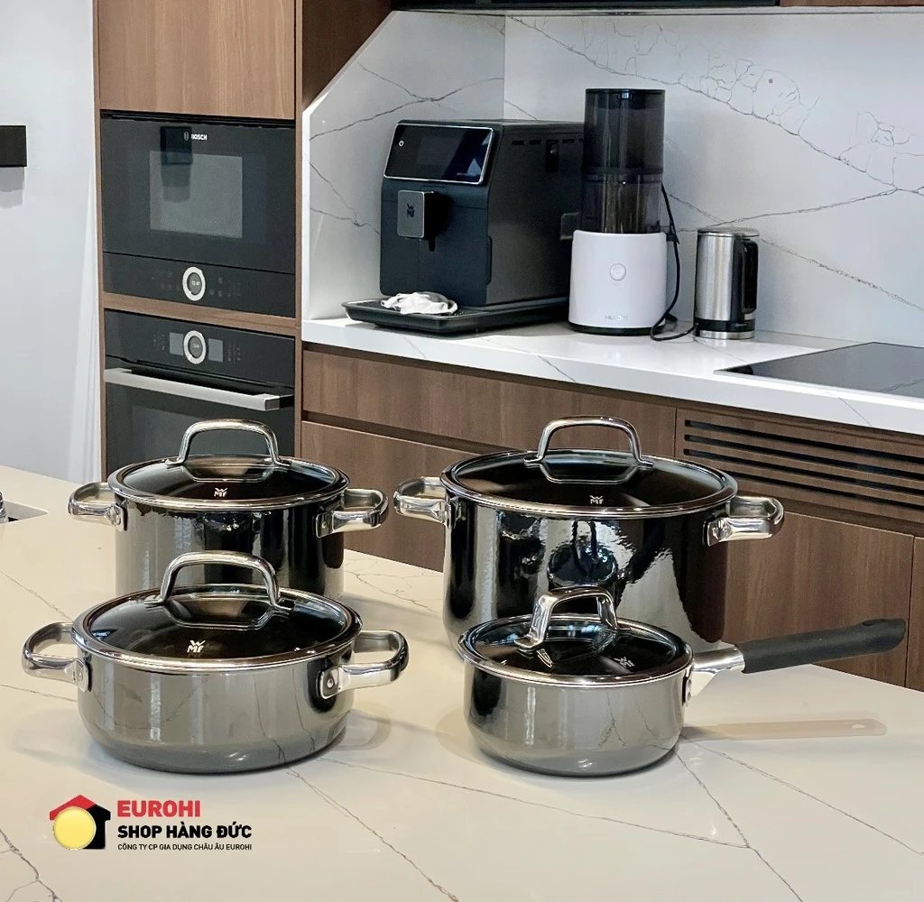Bộ nồi WMF Fusiontec Mineral Black 4 món màu đen - Made in Germany (0514855290)
