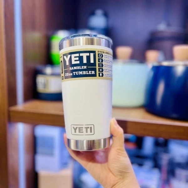 Cốc giữ nhiệt Yeti Tumbler 20oz màu trắng