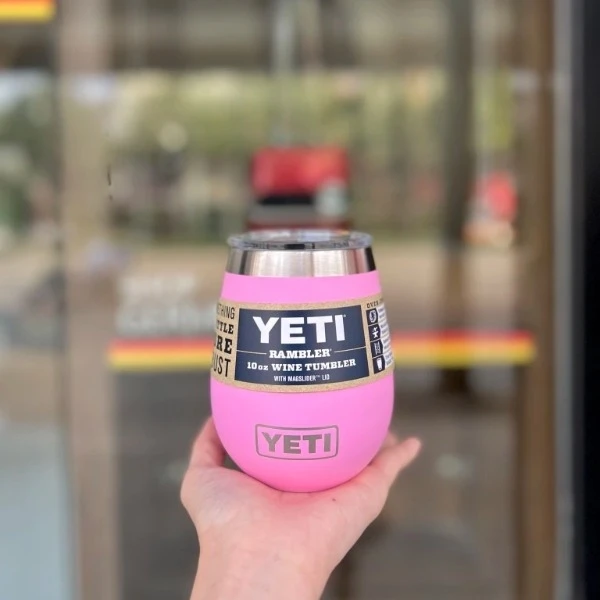 Cốc giữ nhiệt Yeti Wine 300ml Power Pink hình trứng màu hồng