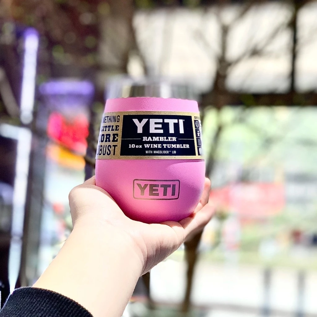 Cốc giữ nhiệt Yeti Wine 300ml Power Pink hình trứng màu hồng