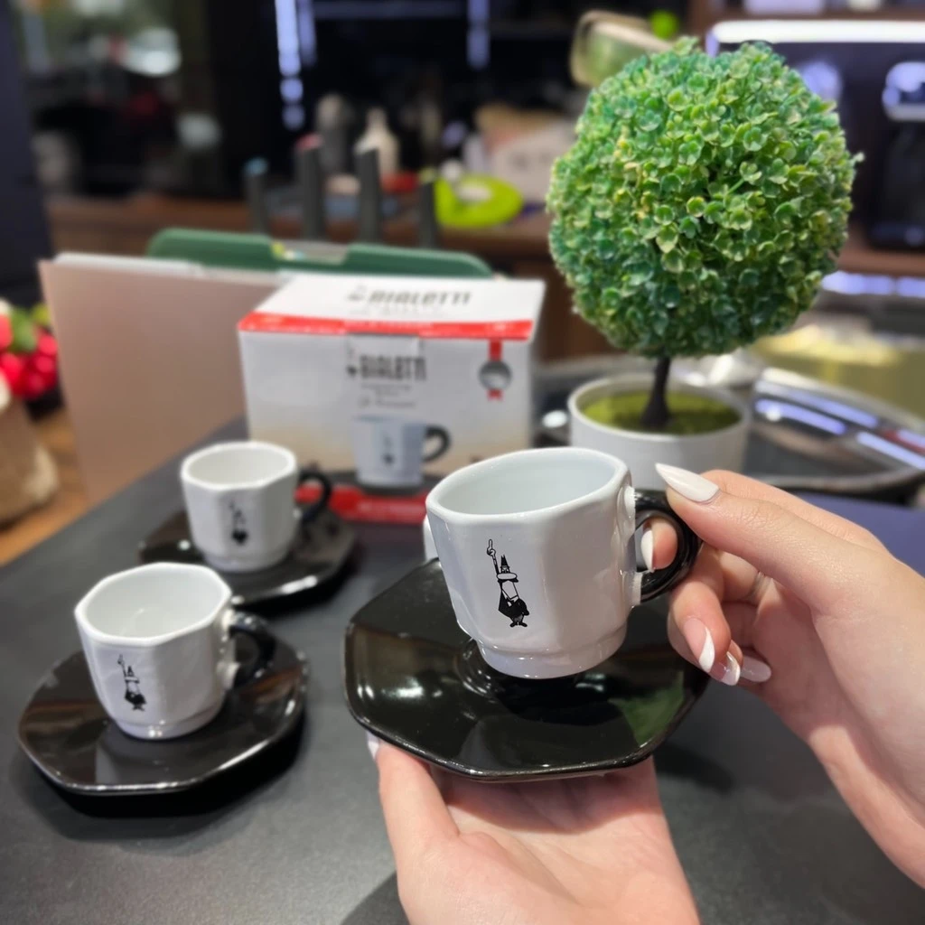 Set 4 cốc cafe Bialetti trắng