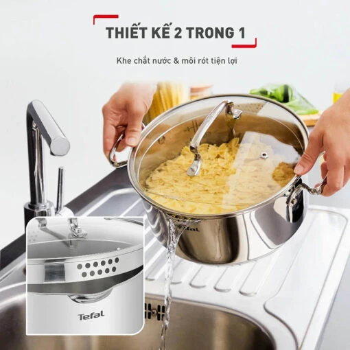 Bộ 3 nồi inox Tefal Duetto Plus (G719S674)
