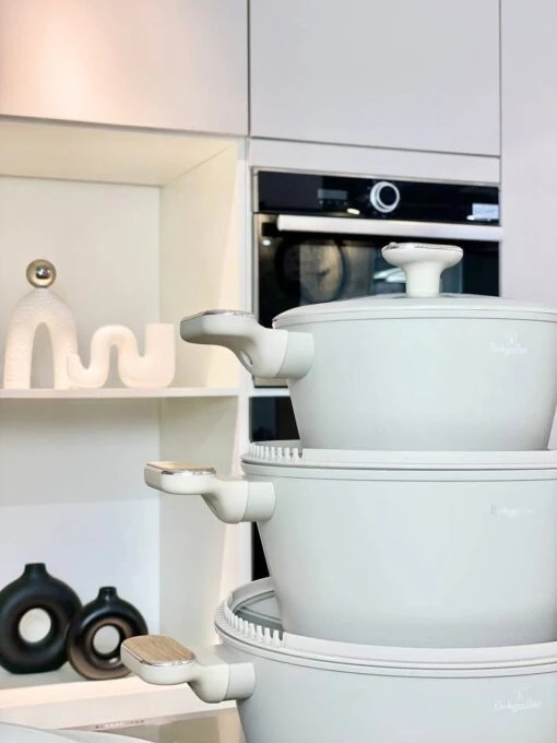 Bộ nồi Berlinger Haus BH/8324 – Sahara 10 món màu kem