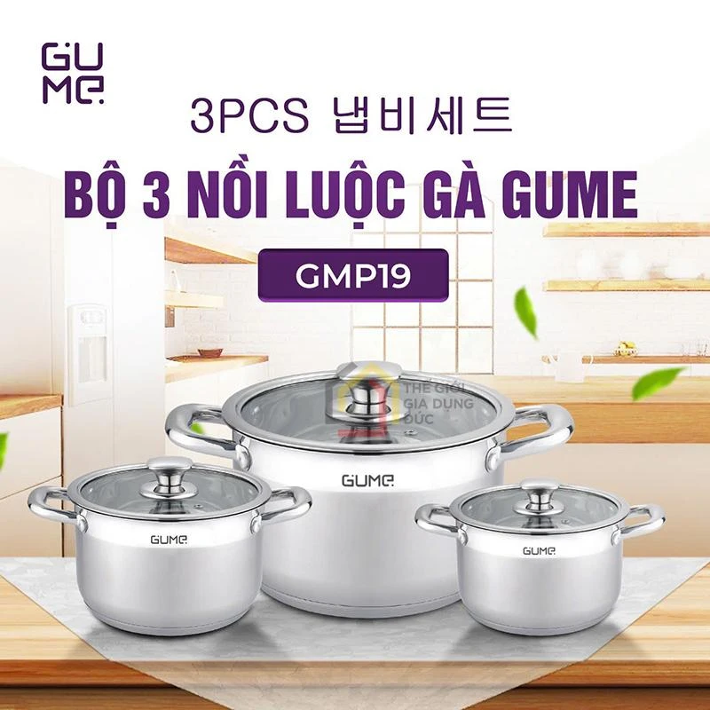 Bộ nồi Gume GMP19 3 món