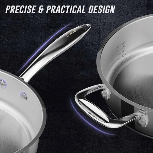 Bộ nồi inox cao cấp CIWETE – Set 6 món đa năng