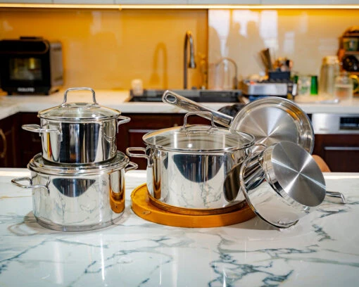 Bộ nồi Wmf Astoria 5 món (3 nồi, 1 quánh, 1 chảo)