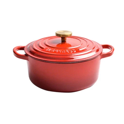 Nồi gang đỏ cherry Happiness 20cm, dung tích 2,8L