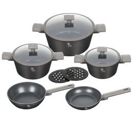 Bộ nồi Berlinger Haus BH/8140 10 món màu than đen