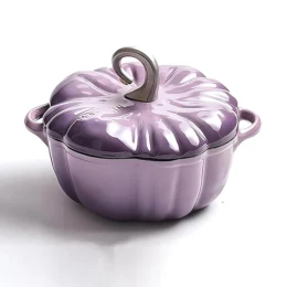 Nồi gang bí Happiness 25cm 3,7L  (tím)