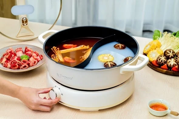 Nồi lẩu điện 2 ngăn Kaiyo 6L (KHP-064)