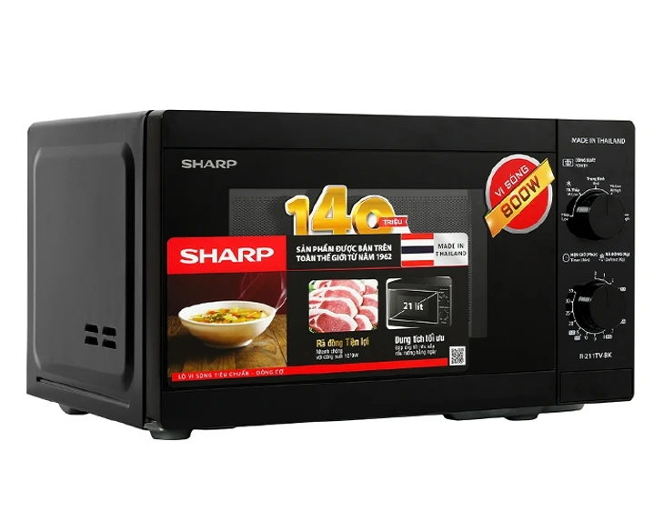 Lò vi sóng cơ Sharp R-211TV-BK 21L - Made in Thailand