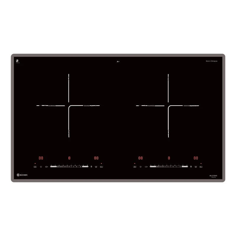 Bếp 2 từ Made in Malaysia (bo viền, bụng inox)(KT75*45) BUC875MS Pro