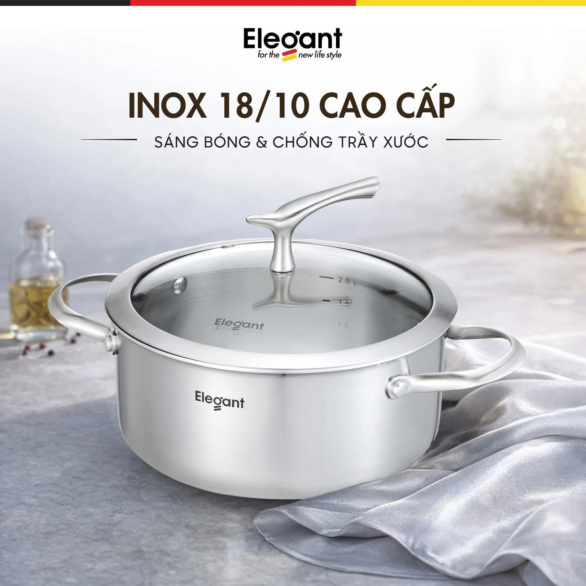    	 BỘ NỒI 5 MÓN ELEGANT PHOENIX - 01