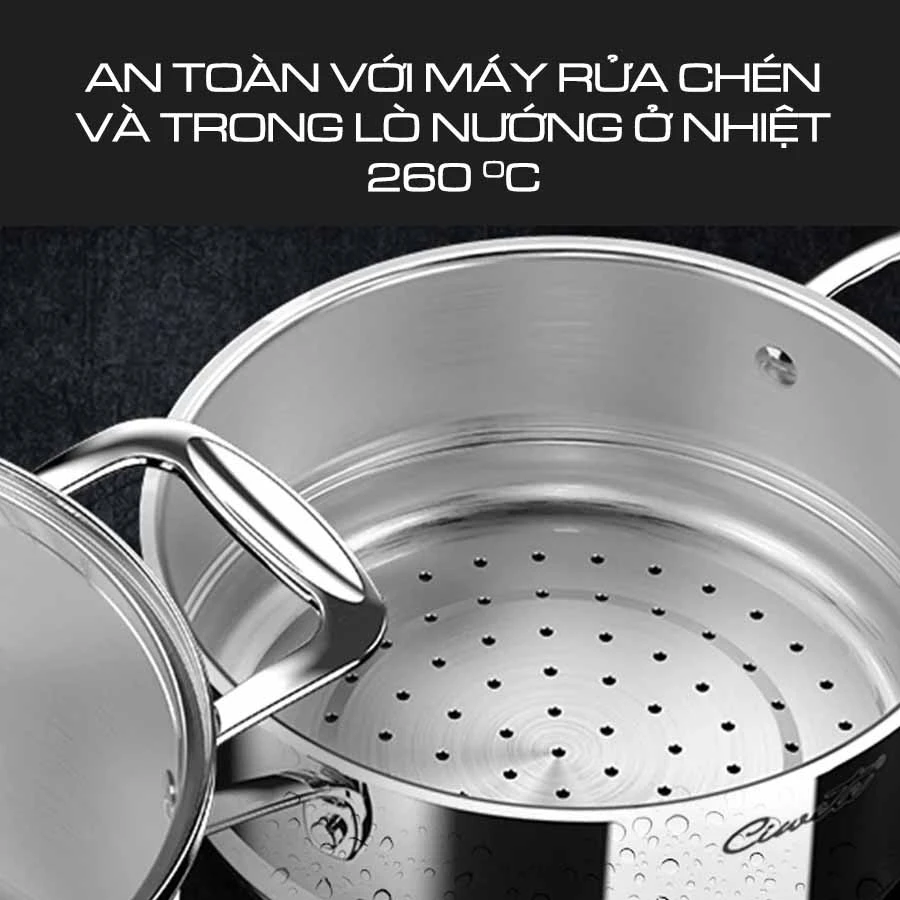 Bộ nồi chảo inox CIWETE cao cấp – set 7 món đa năng
