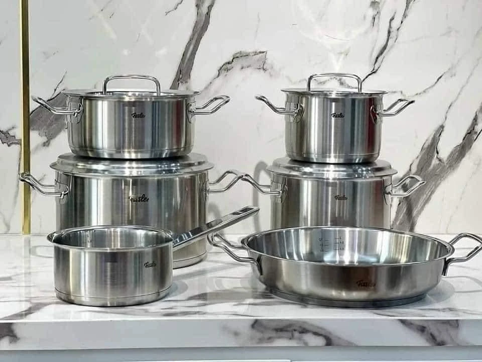    	 Bộ nồi Fissler Profi Original siêu cao cấp 6 món vung thép