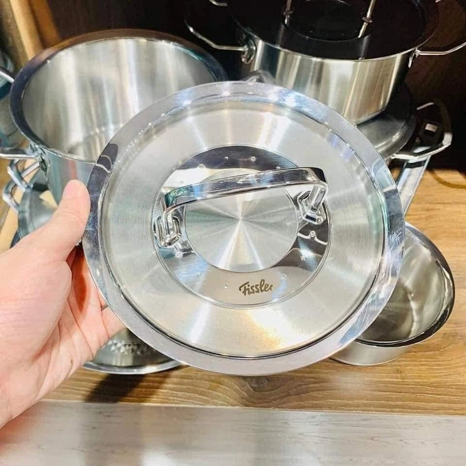    	 Bộ nồi Fissler Profi Original siêu cao cấp 6 món vung thép