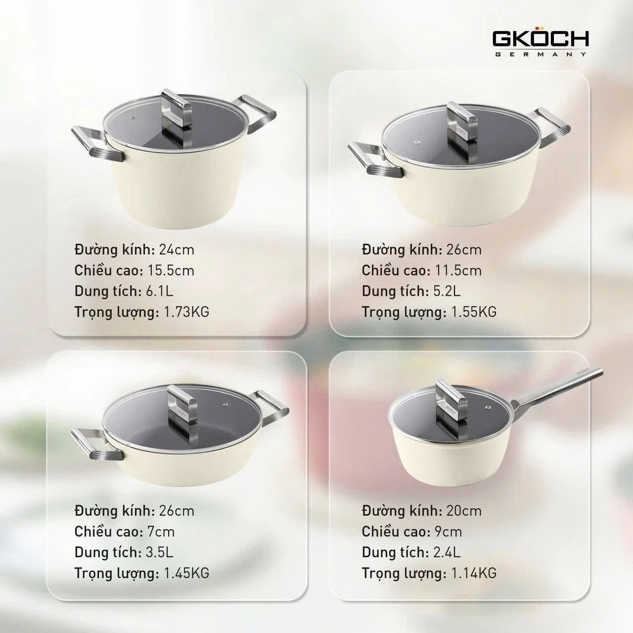 BỘ NỒI GKÖCH 4 MÓN
