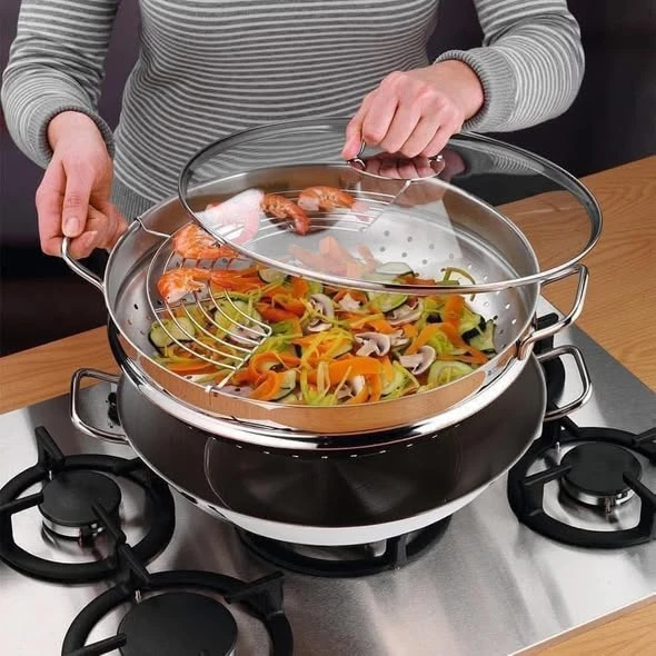    	 CHẢO XÀO - HẤP WMF WOK MACAO 36CM
