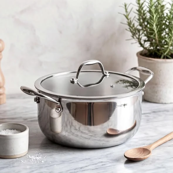    	 NỒI CANH O843 INOX KHÔNG DÍNH VI ĐIỂM OYATTON 24CM