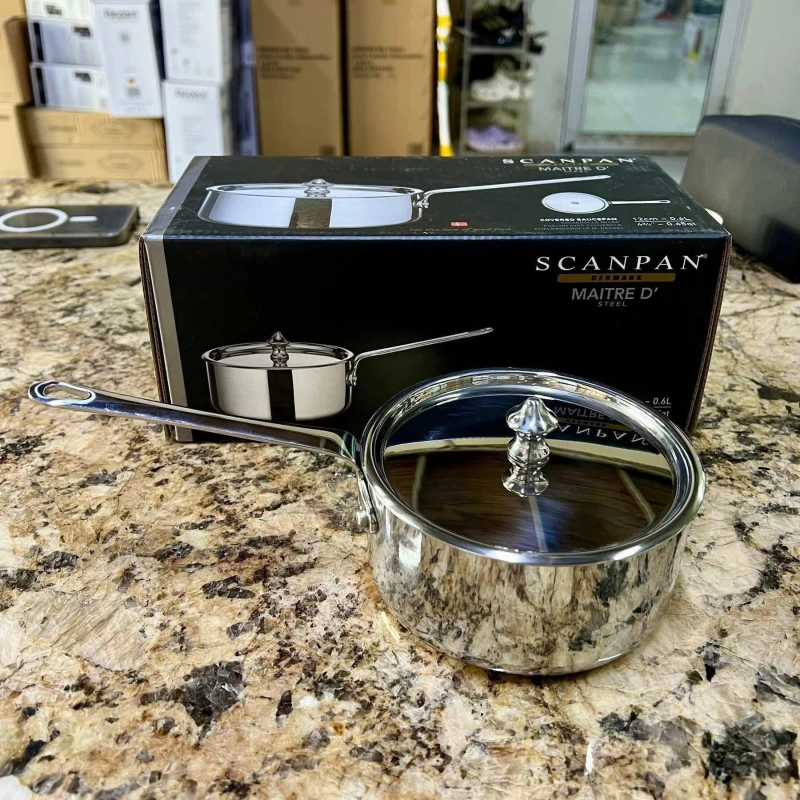 Quánh Đúc Liền Khối SCANPAN Mini Có Nắp (Φ 12cm)