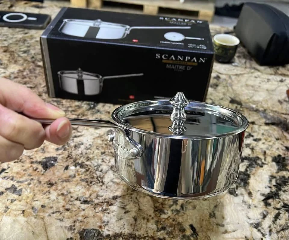 Quánh Đúc Liền Khối SCANPAN Mini Có Nắp (Φ 12cm)