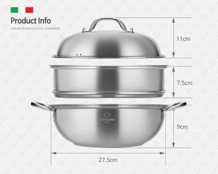    	 Xửng hấp 2 tầng Casani đường kính 28cm