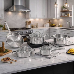    	 BỘ NỒI CAO CẤP - MICHELANGELO COOK 4 U 5 MÓN (105945)