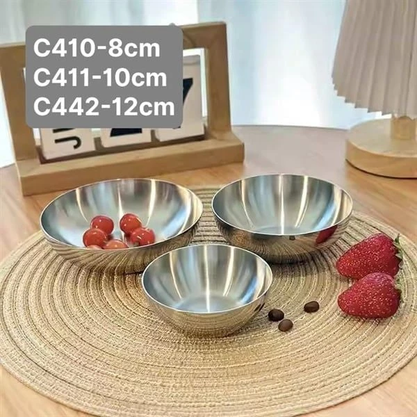Bát đựng đồ ăn kèm C442 CHOCKMEN 11.5cm, inox 18/10, model: CKM-AL442P12
