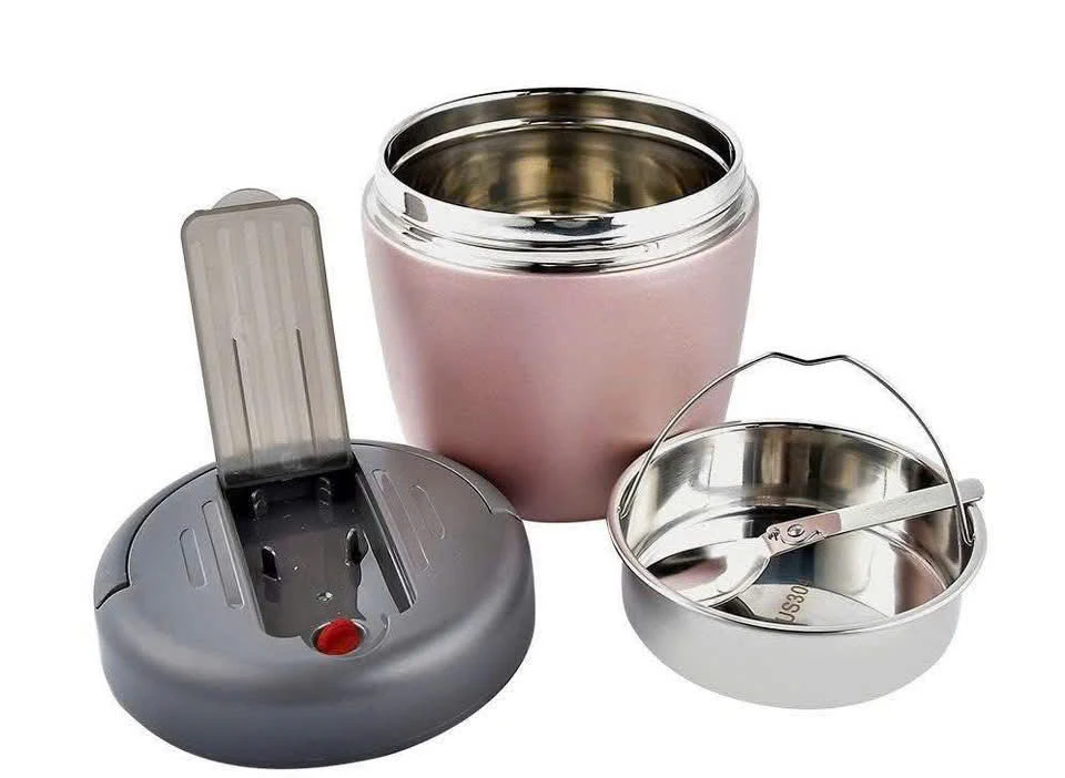 Cặp lồng cơm màu inox / hồng Kela