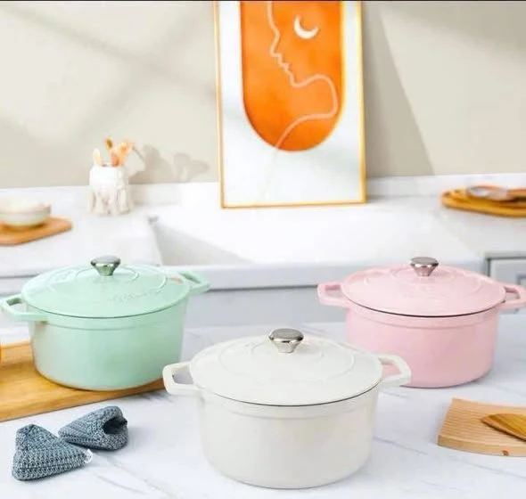 NỒI GANG TRÁNG MEN CAO CẤP CIWETE - PASTEL SIZE 24CM