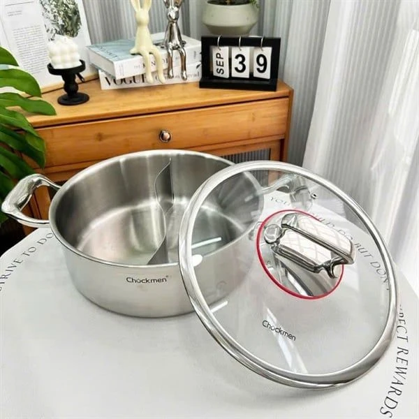 Nồi lẩu hai ngăn C308 CHOCKMEN 30cm, inox 18/10, model : CKM-ZD30HPD