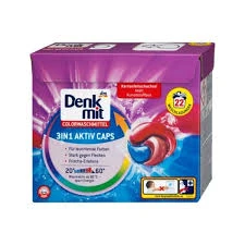 VIÊN GIẶT XẢ DENKMIT 3 in 1 AKTIV CAPS- Hộp 22v