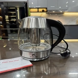 Ấm siêu tốc thủy tinh có lõi lọc trà Kailer (6/t) KL-268