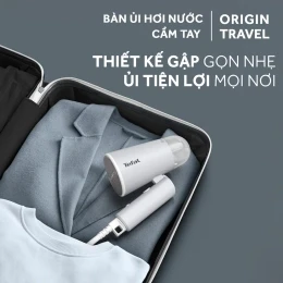 Bàn ủi hơi nước cầm tay Tefal Origin Travel DT1020E1 trắng xám