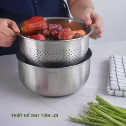 Bộ chậu lọc nước 2 cái/ hộp, size 20.5/21cm model MYXED1718. Nhãn hiệu: GKOCH